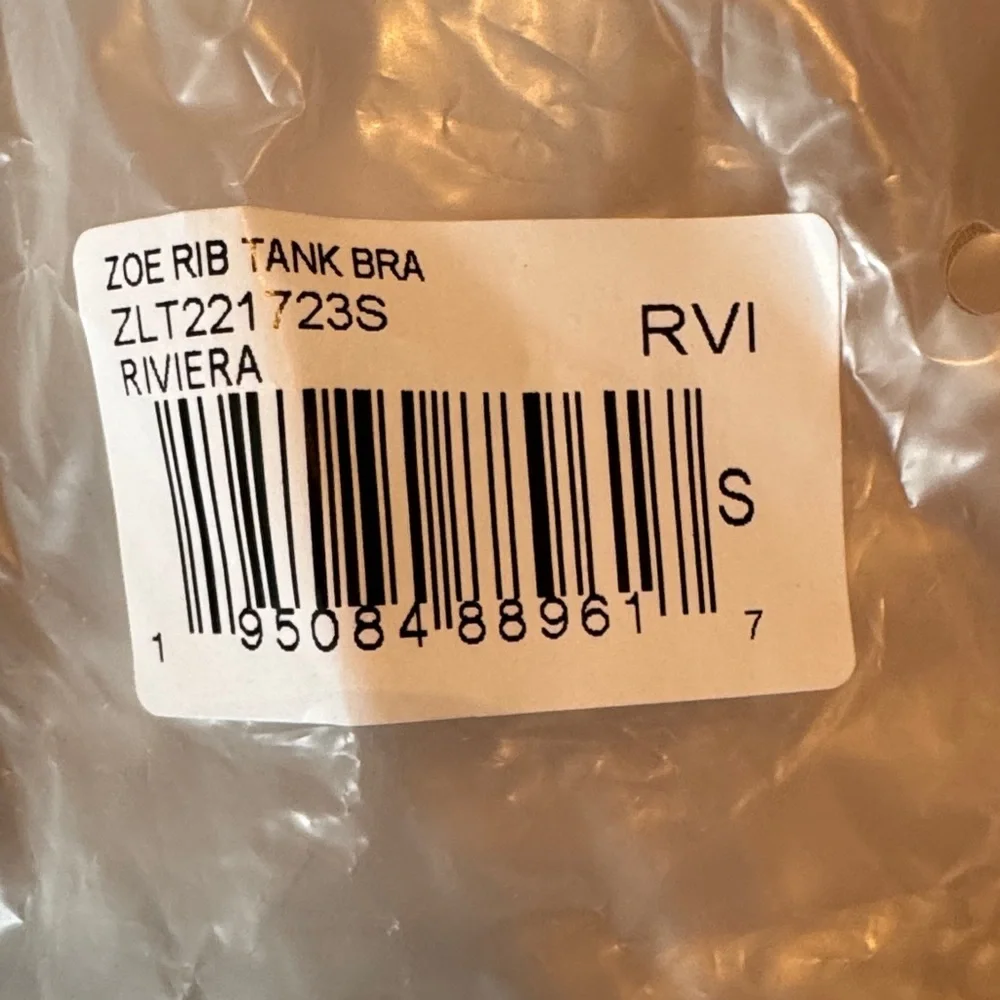 Z Supply Women's Light Blue Ribbed Crop Top - Picture 3 of 5